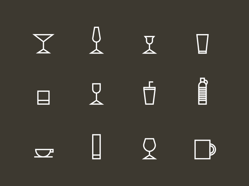 12个饮料图标 .sketch素材下载