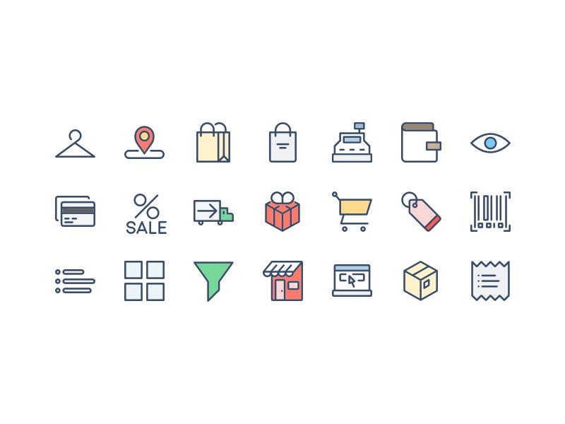 21个电商常用图标 .sketch素材下载