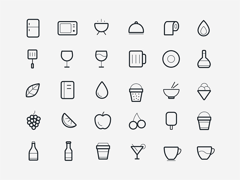 30个饮食相关图标 .sketch下载