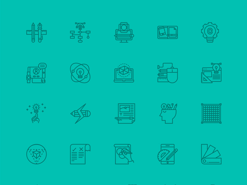 30个设计、创意相关的图标.sketch素材下载