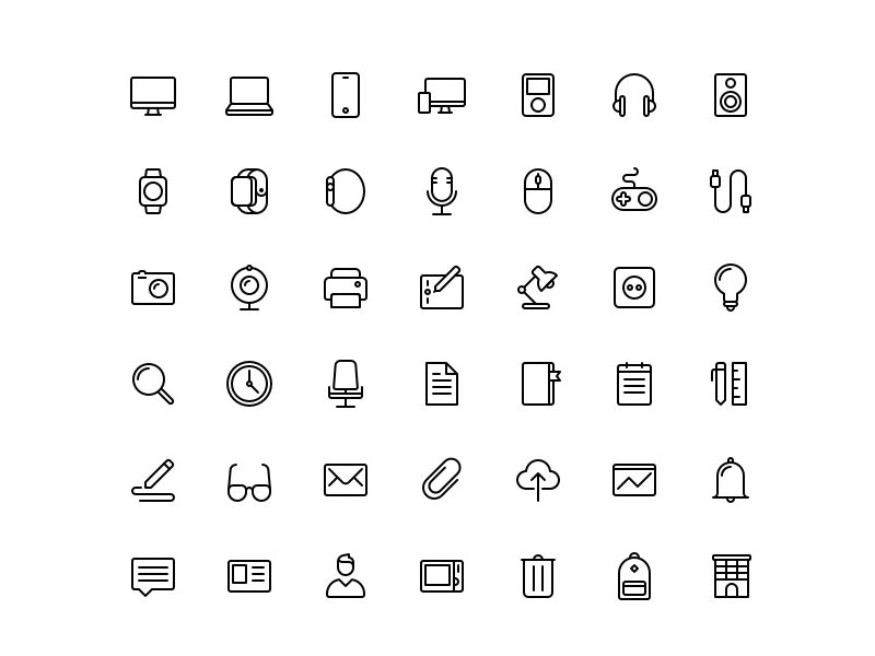 50个办公相关图标 .sketch素材下载