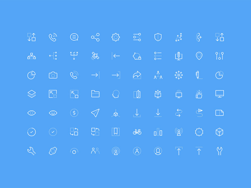 70个虚线风格图标 .sketch素材下载