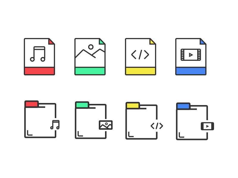 8个文件类型图标 .sketch素材下载