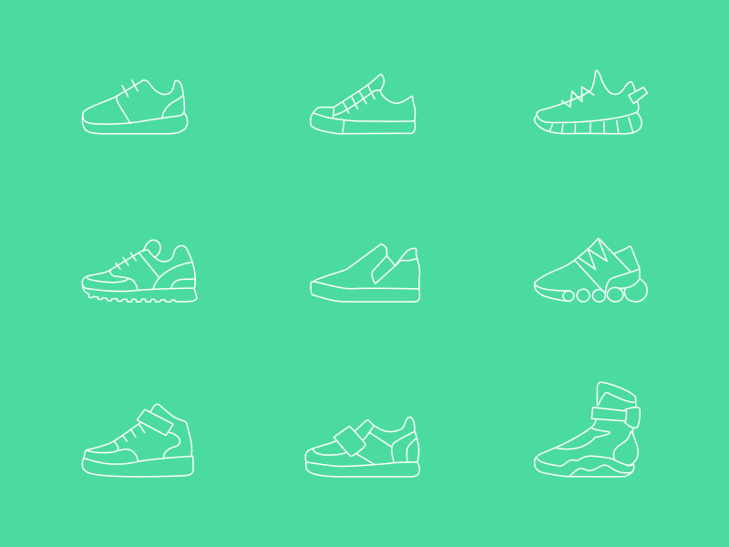 9个运动鞋图标 .sketch素材下载