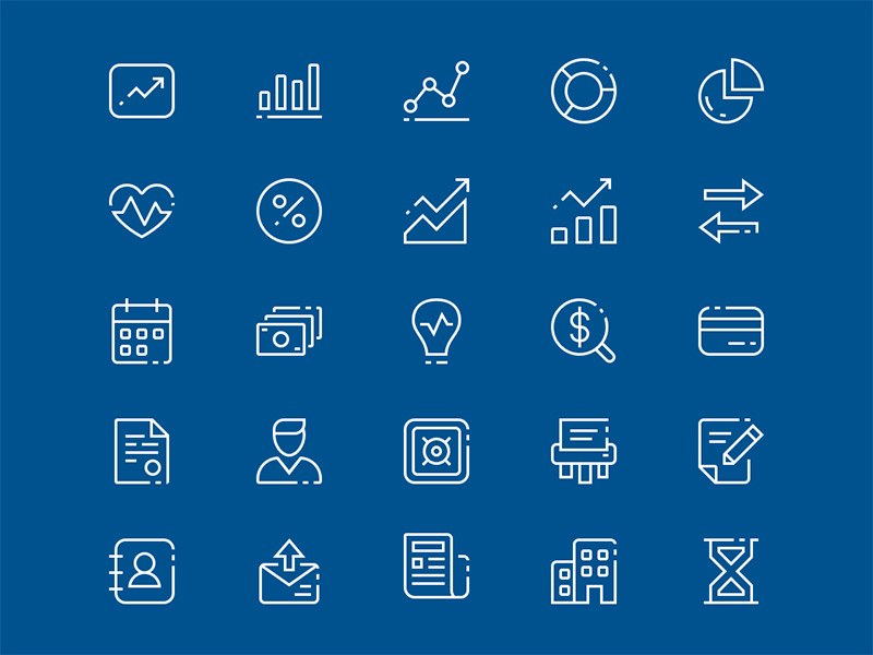 一组线形图标 .sketch素材下载