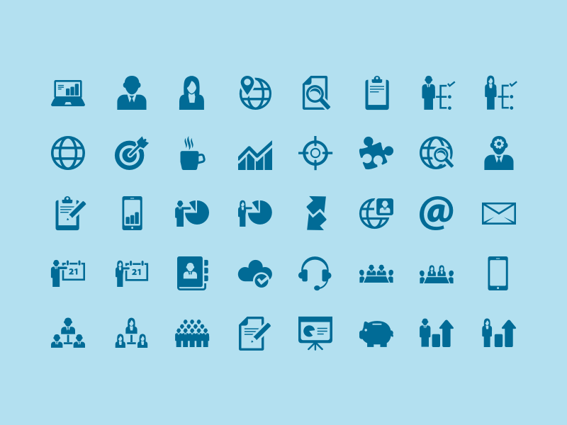 一组商务培训图标 .sketch素材下载
