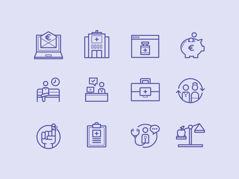 一组医疗就医相关图标 .sketch素材下载