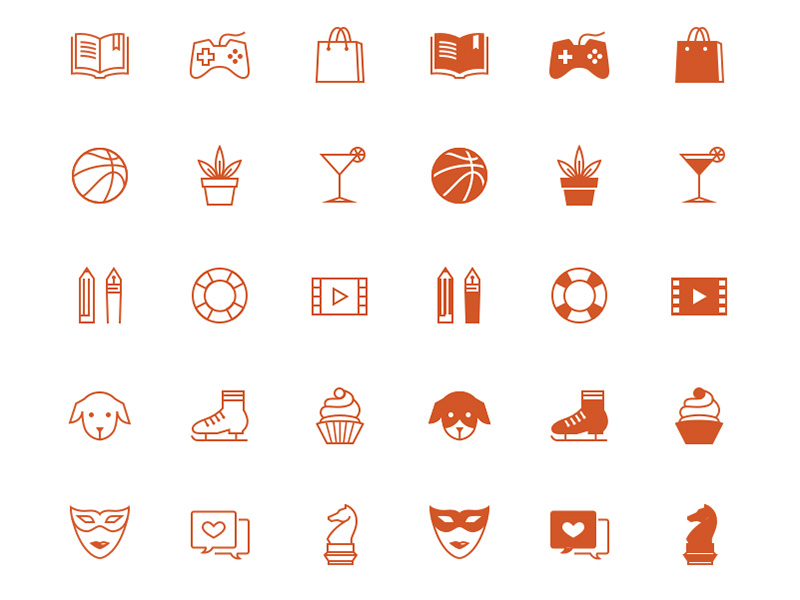 Leisure Activity图标集 .sketch素材下载