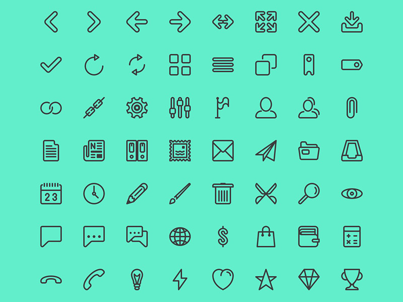 线形图标 .sketch素材下载