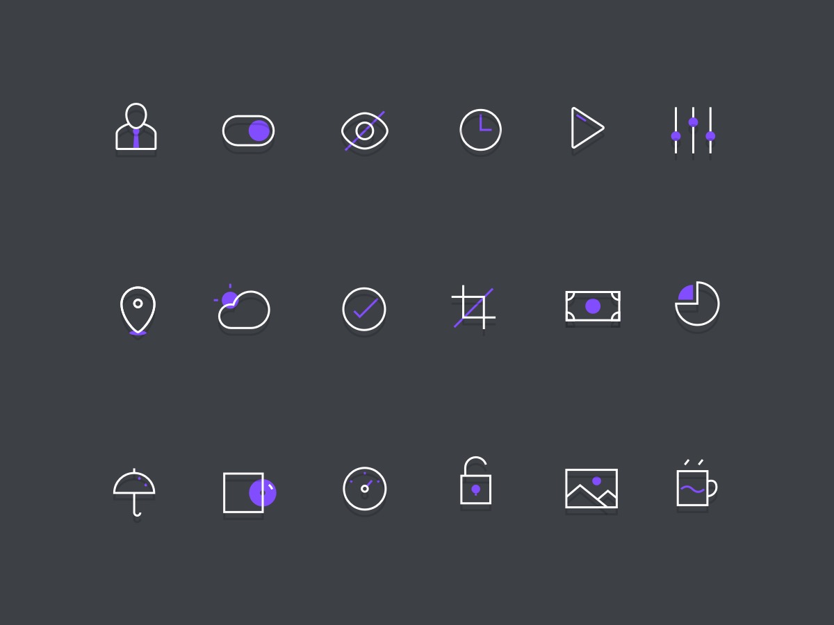 立体投影效果图标 .sketch素材下载