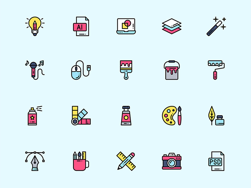 50 枚艺术设计图标 .sketch素材下载