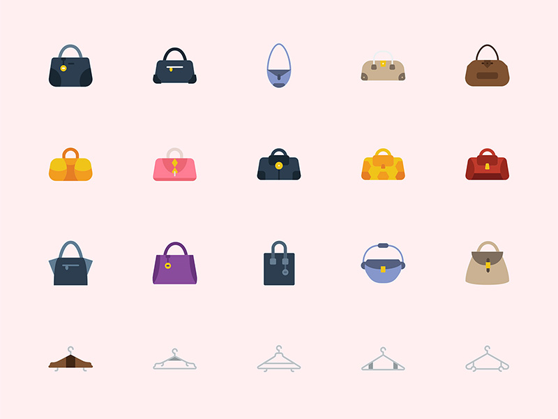 110个女性饰品包包图标 .sketch素材下载