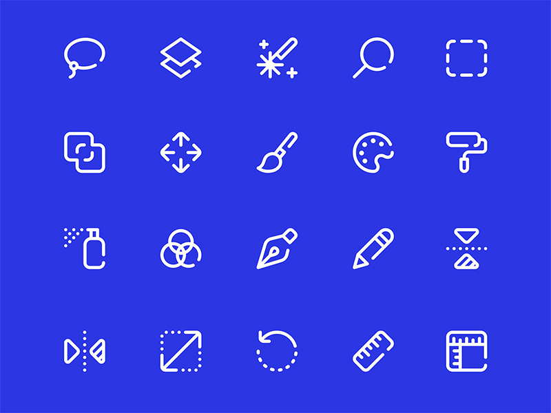 50个编辑工具图标.sketch素材下载