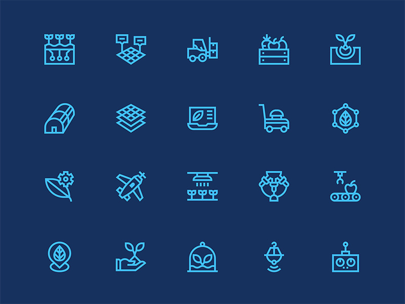 50个智慧农场、现代农业相关的图标 .sketch素材下载