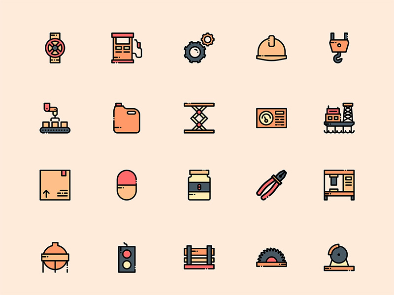50个工业元素图标 .sketch素材下载
