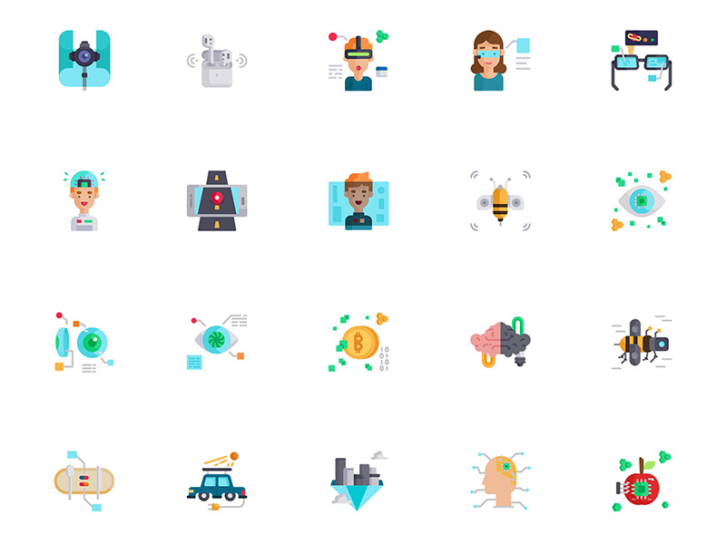 70个未来风科技元素图标 .sketch素材下载