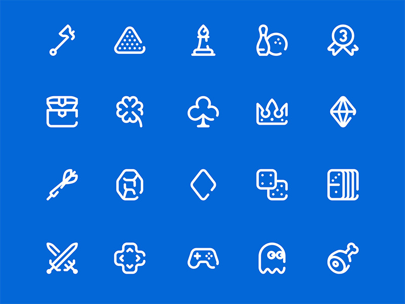 50 枚线性游戏图标元素 .sketch素材下载