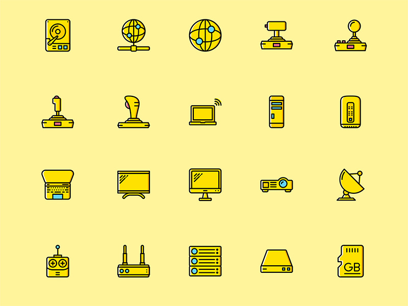 50个数码科技相关图标 .sketch素材下载
