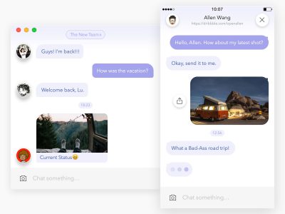 Messenger UI .sketch素材下载