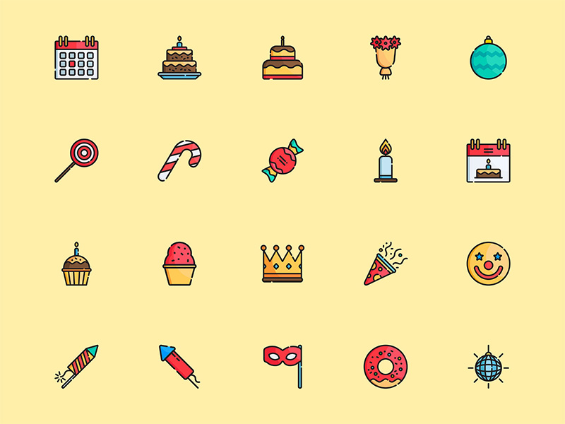 50个庆典、派对相关图标 .sketch素材下载