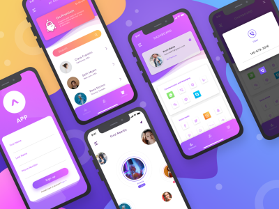 社交app ui .sketch素材下载