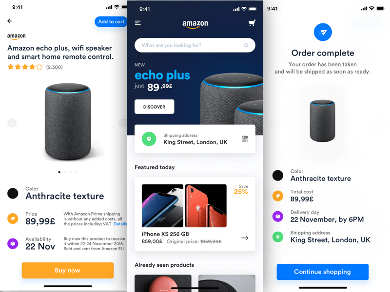 Amazon App ui .sketch素材下载