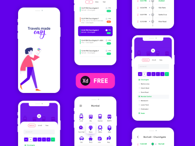 交通app ui .xd素材下载