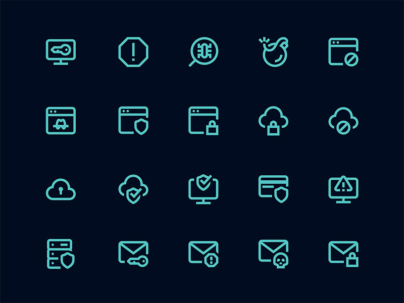 50个网络安全相关图标 .sketch素材下载