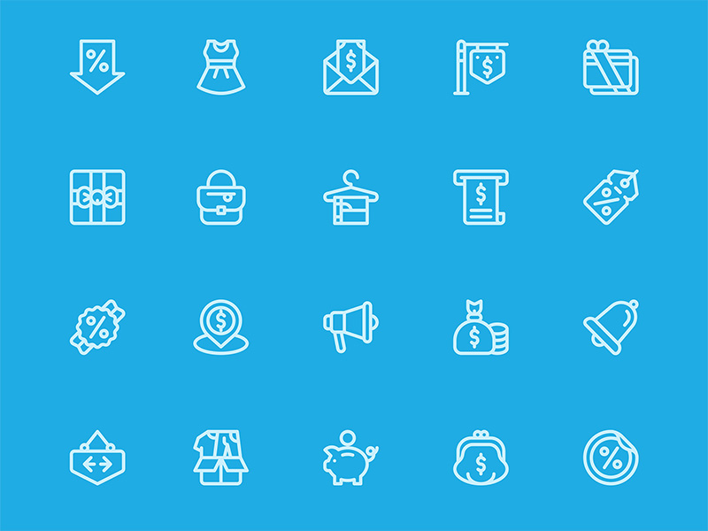 50个销售相关图标 .sketch素材下载