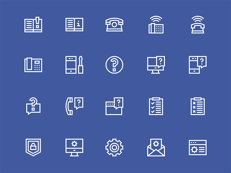 50个帮助 服务与支持相关的图标 .sketch素材下载