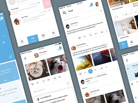 社交app ui kit .sketch素材下载