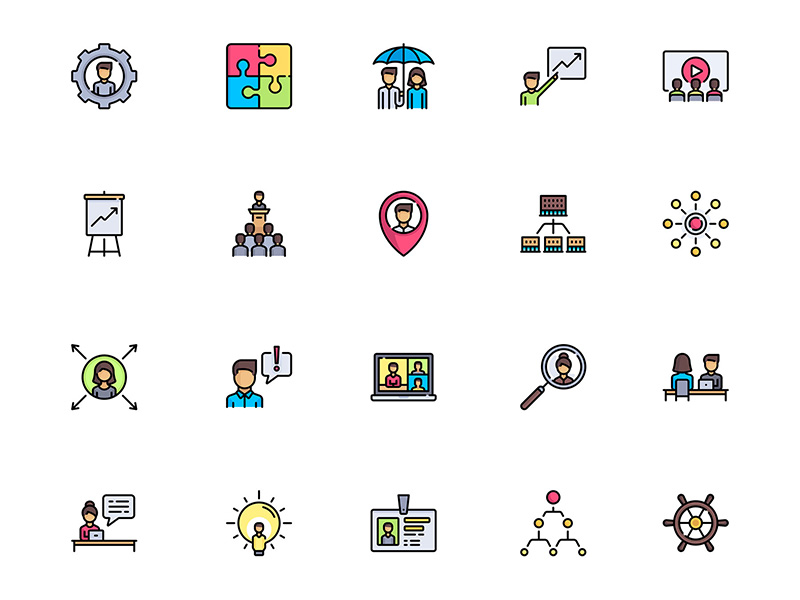 60个团队合作图标 .sketch素材下载
