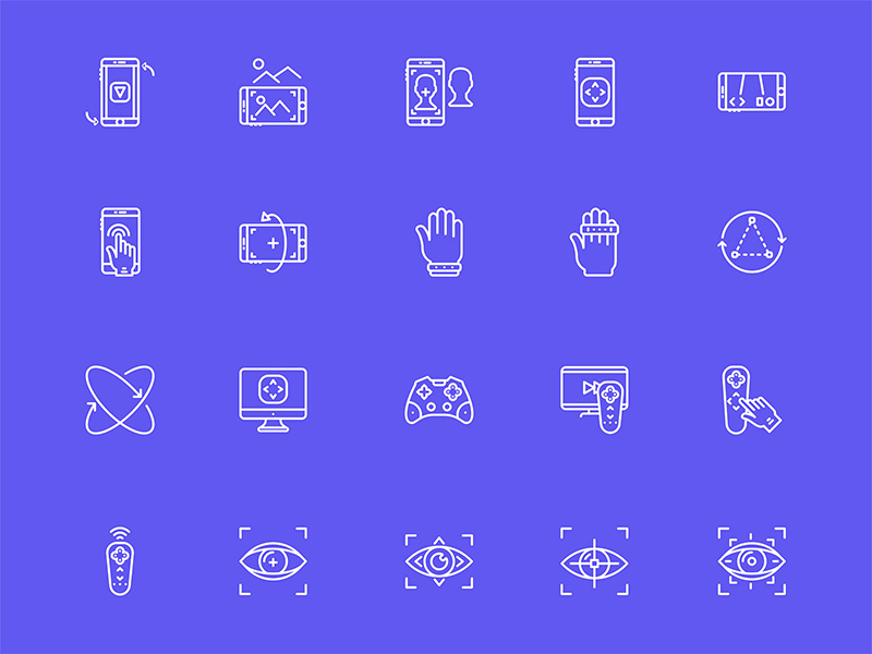 40个VR虚拟现实图标 .sketch素材下载