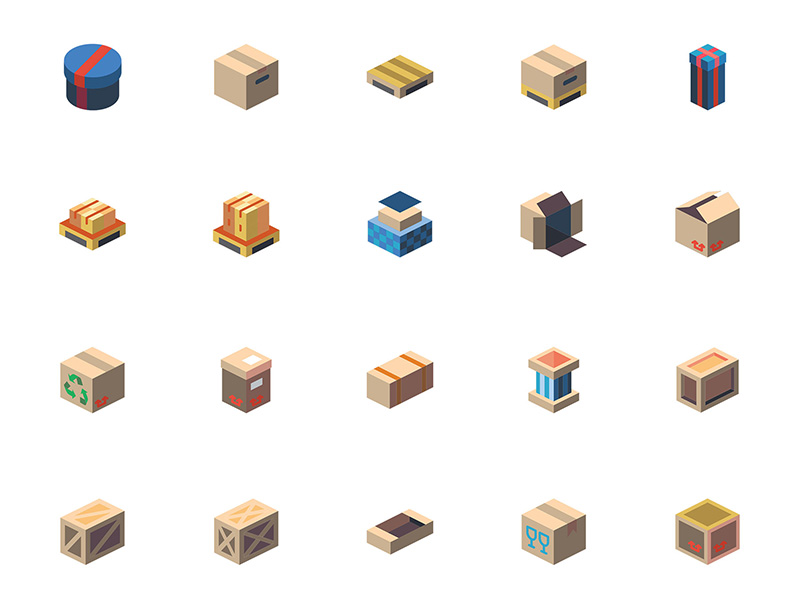 30个物流、包裹相关图标 .sketch素材下载