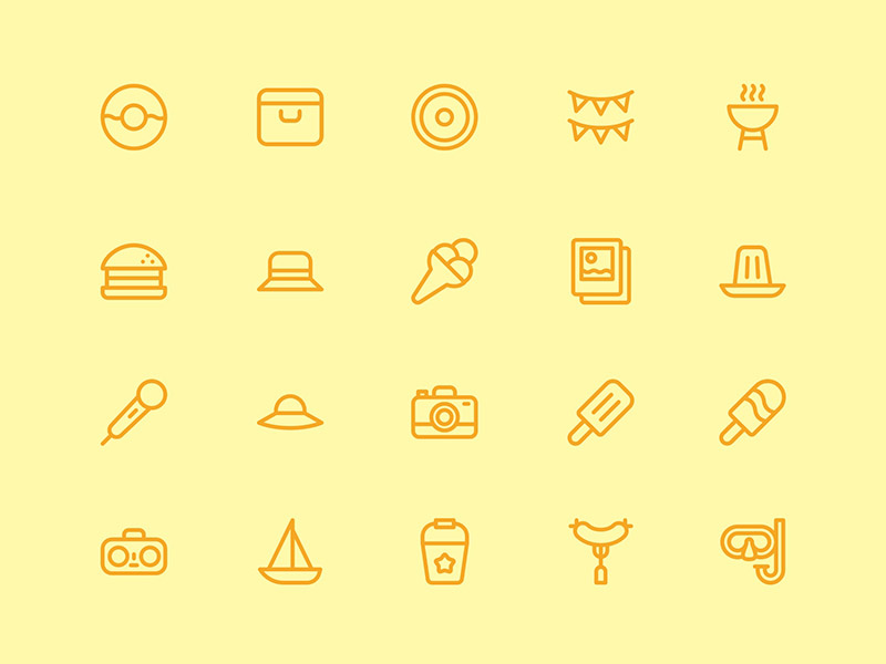 50个夏季度假主题图标 .sketch素材下载