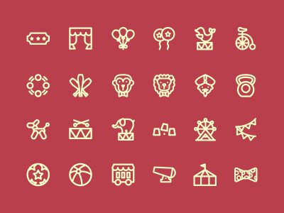 一组杂技主题图标 .sketch素材下载