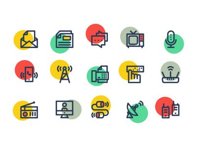 一组沟通交流相关图标 .sketch素材下载