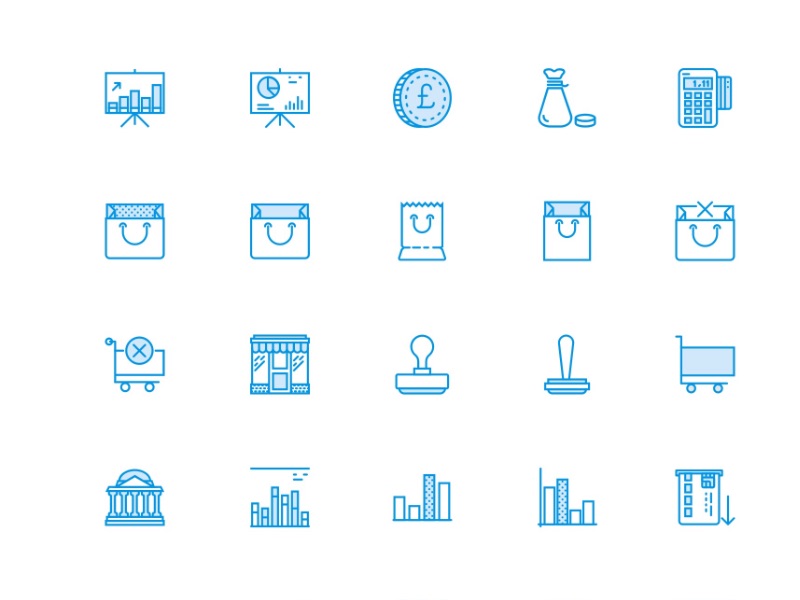 170个商业、营销相关图标 .sketch素材下载