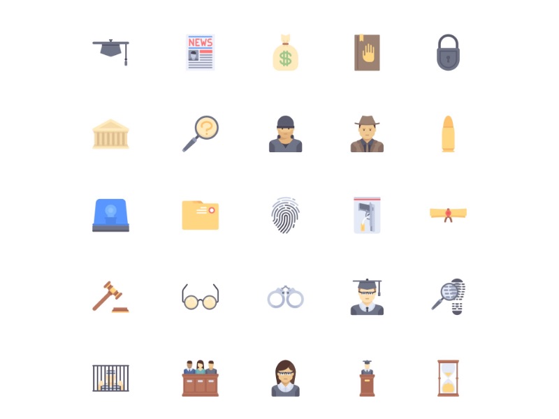 50个公检法正义相关图标 .sketch素材下载