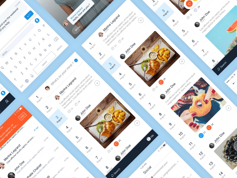 社交app ui 模板 Acro .sketch素材下载