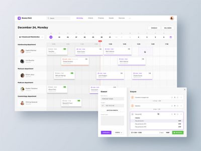 Beauty Point 任务saas dashboard 模板 .sketch素材下载