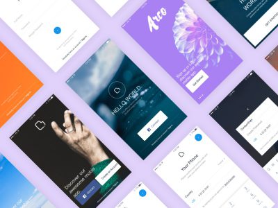 Acro app 注册登陆界面ui模板 .sketch素材下载