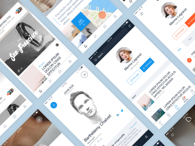 Arco app profile ui 模板 .sketch素材下载（28个页面）