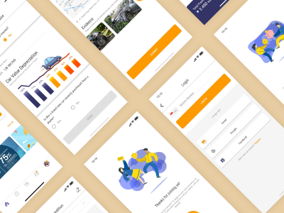 汽车保险APP ui .xd素材下载