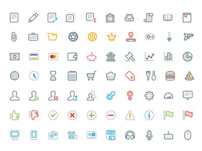 bitsites 线条风格图标集 .sketch素材下载