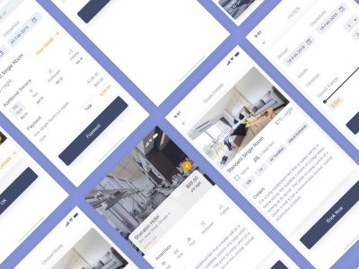 酒店预订app ui .xd素材下载