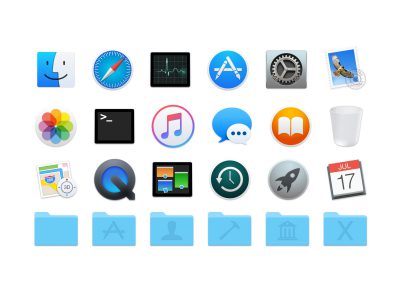 mac os Yosemite 图标集 .sketch素材下载
