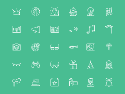 50个派对元素图标 .sketch素材下载