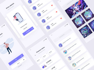 一个简洁的app ui模板 .xd素材下载