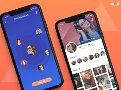 app 加好友雷达 用户profile .fig素材下载